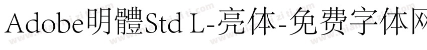 Adobe明體Std L-亮体字体转换
